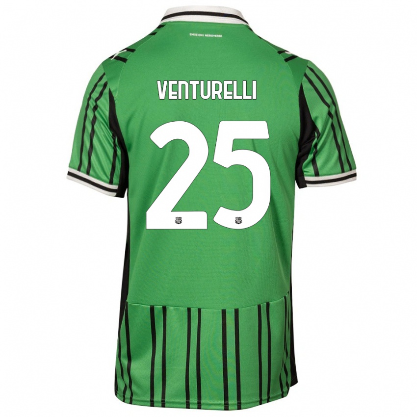 גברים קטרינה ונטורלי #25 ירוק שחור ג'רזי ביתית 2025/26 חולצה קצרה