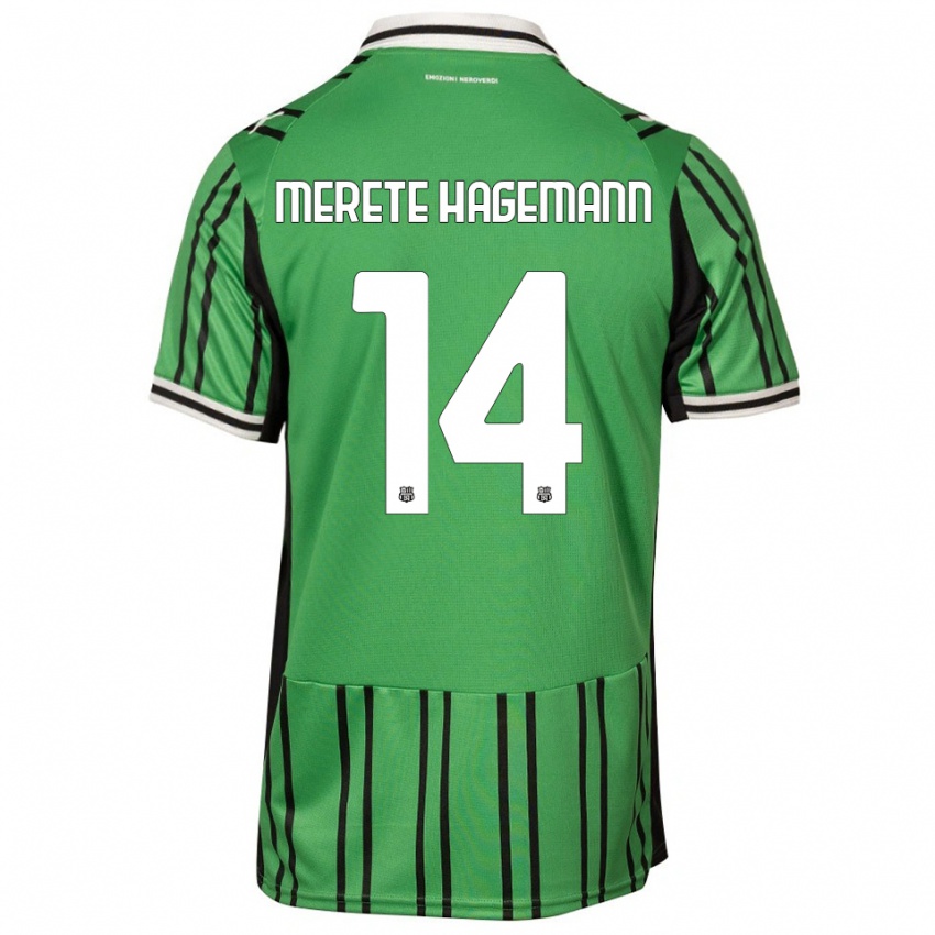 גברים מאיה האגמן #14 ירוק שחור ג'רזי ביתית 2025/26 חולצה קצרה