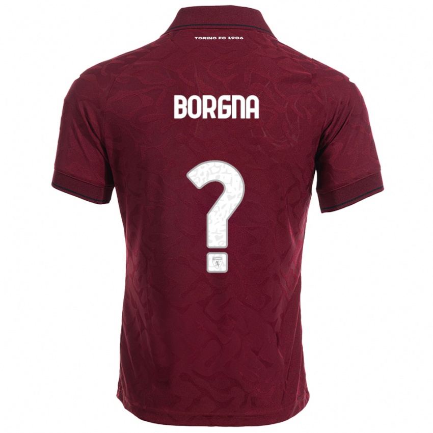 גברים פדריקו בורגנה #0 בורגונדי לבן ג'רזי ביתית 2025/26 חולצה קצרה