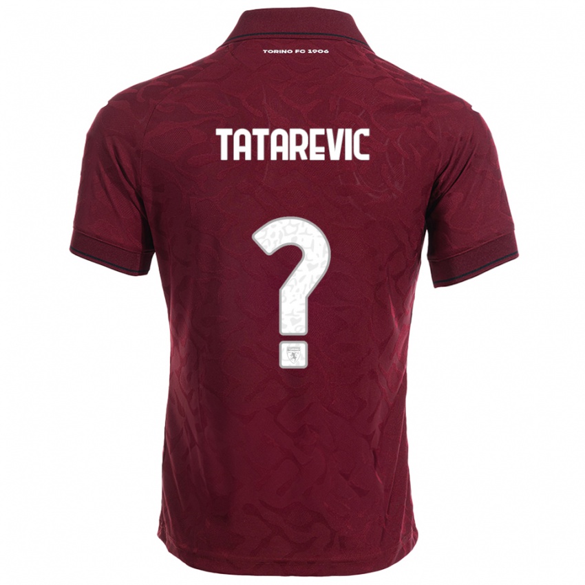 גברים Dino Tatarevic #0 בורגונדי לבן ג'רזי ביתית 2025/26 חולצה קצרה