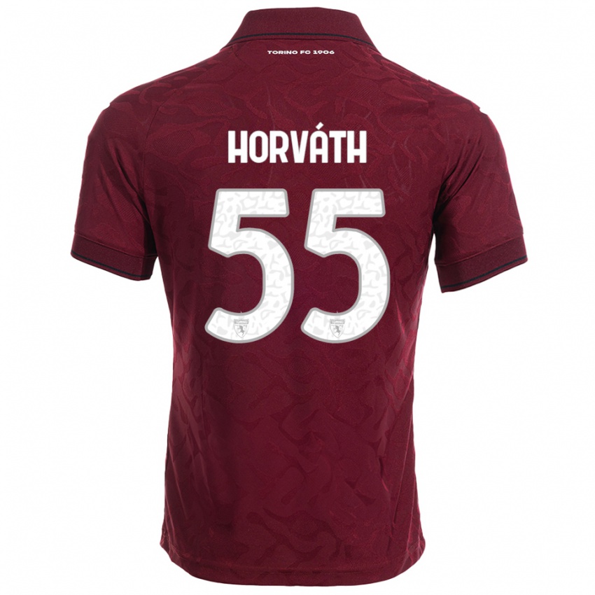 גברים Krisztofer Horváth #55 בורגונדי לבן ג'רזי ביתית 2025/26 חולצה קצרה