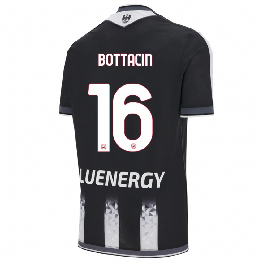 גברים Enrico Bottacin #16 שחור לבן ג'רזי ביתית 2025/26 חולצה קצרה