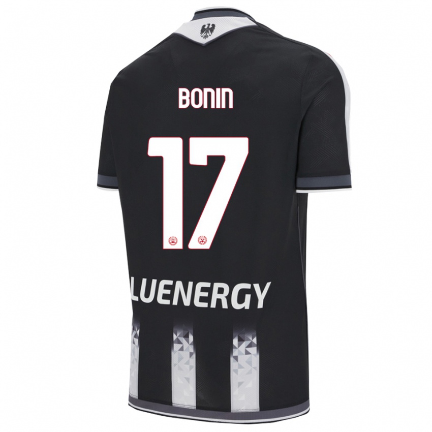 גברים Luca Bonin #17 שחור לבן ג'רזי ביתית 2025/26 חולצה קצרה