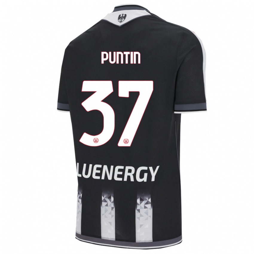 גברים Eric Puntin #37 שחור לבן ג'רזי ביתית 2025/26 חולצה קצרה