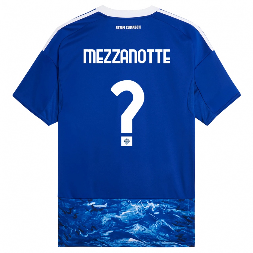 גברים Davide Mezzanotte #0 כחול לבן ג'רזי ביתית 2025/26 חולצה קצרה