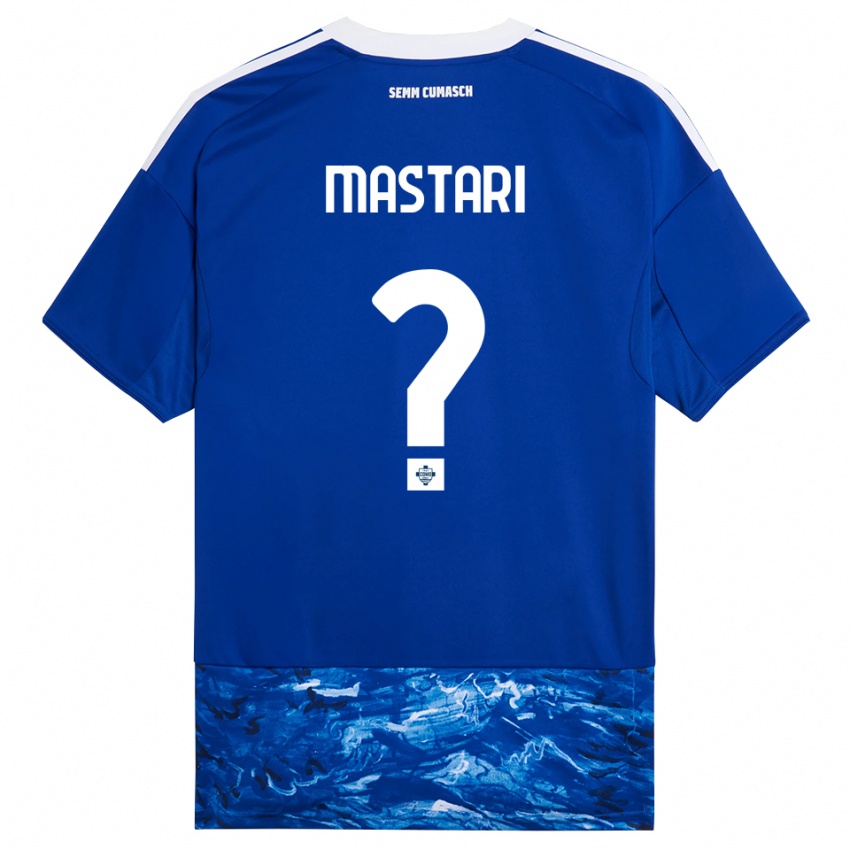 גברים Riyad Mastari #0 כחול לבן ג'רזי ביתית 2025/26 חולצה קצרה