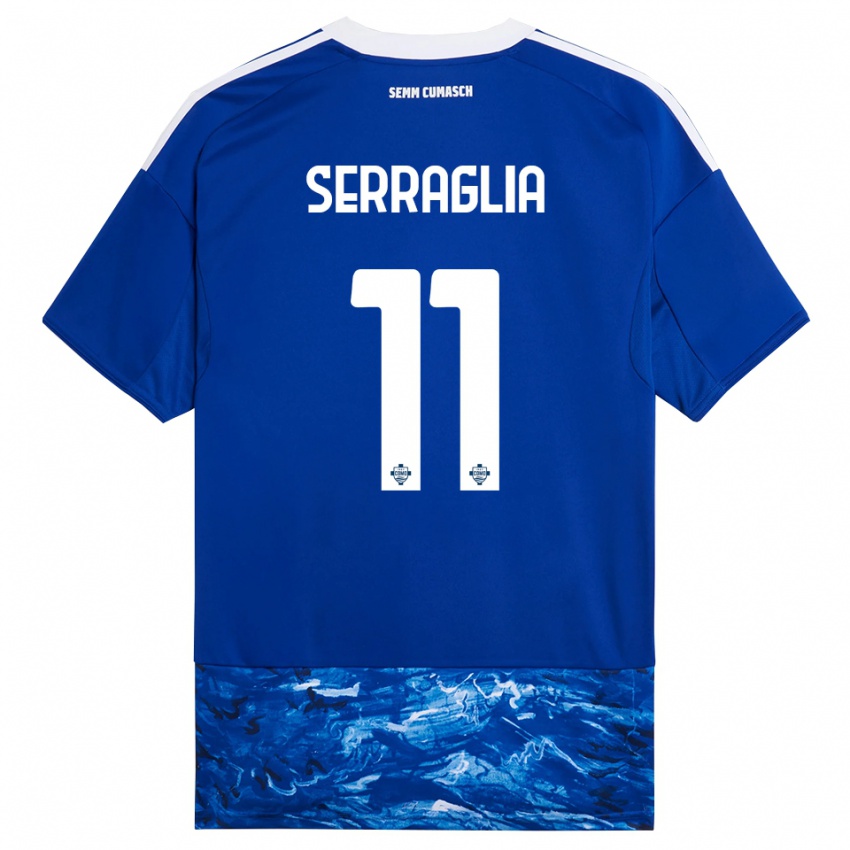 גברים Lucas Serraglia #11 כחול לבן ג'רזי ביתית 2025/26 חולצה קצרה