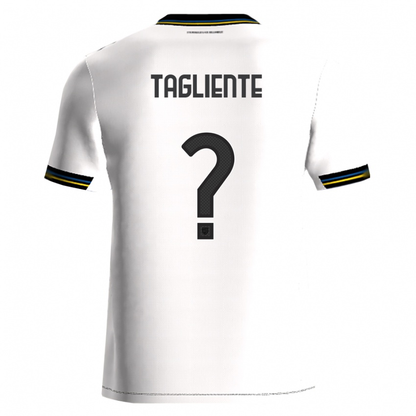 גברים Anthony Tagliente #0 לבן שחור ג'רזי ביתית 2025/26 חולצה קצרה