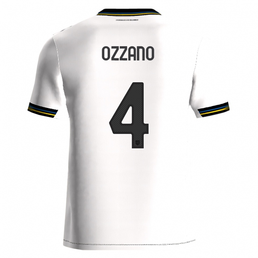 גברים Roberto Ozzano #4 לבן שחור ג'רזי ביתית 2025/26 חולצה קצרה