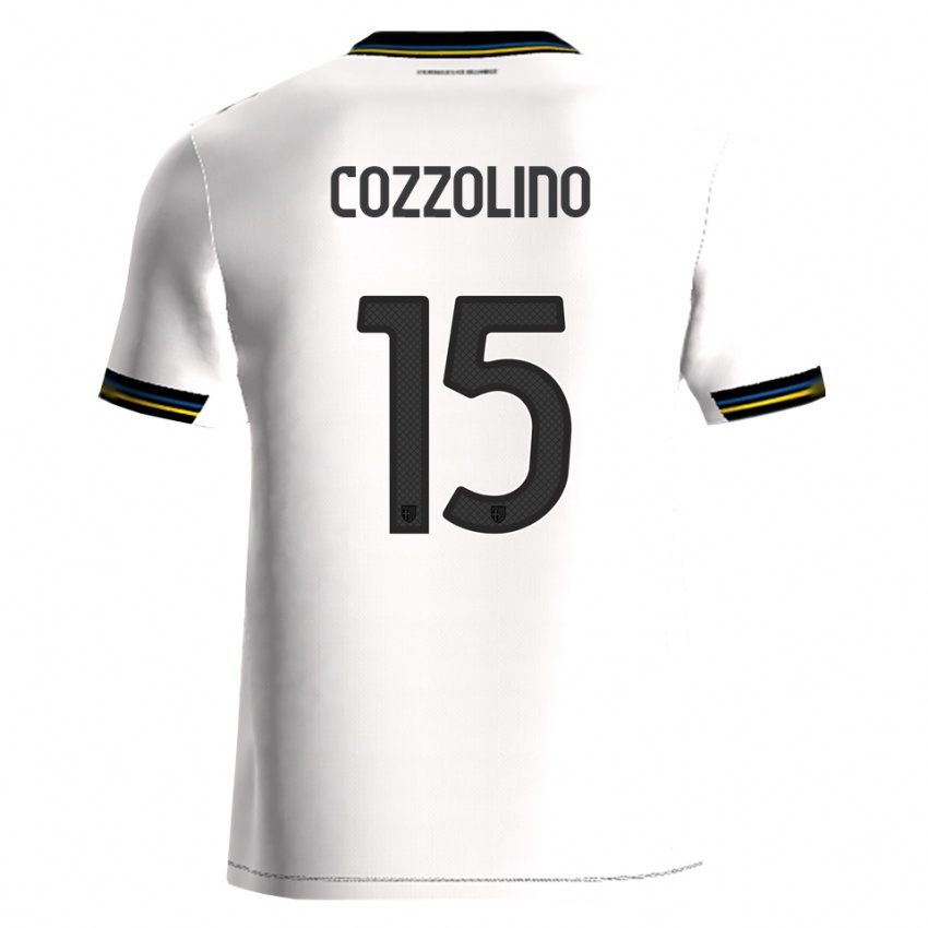 גברים Christian Cozzolino #15 לבן שחור ג'רזי ביתית 2025/26 חולצה קצרה