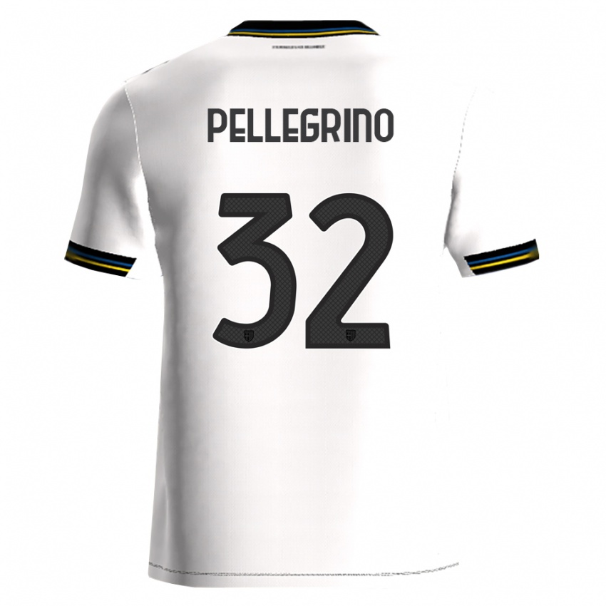גברים מתאו פלגרינו #32 לבן שחור ג'רזי ביתית 2025/26 חולצה קצרה