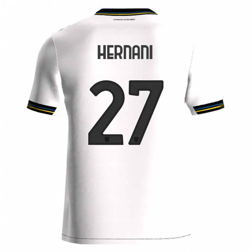 גברים Hernani #27 לבן שחור ג'רזי ביתית 2025/26 חולצה קצרה