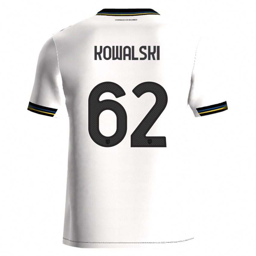 גברים Mateusz Kowalski #62 לבן שחור ג'רזי ביתית 2025/26 חולצה קצרה