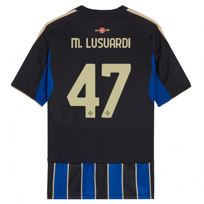 גברים Mateus Lusuardi #47 שחור כחול ג'רזי ביתית 2025/26 חולצה קצרה