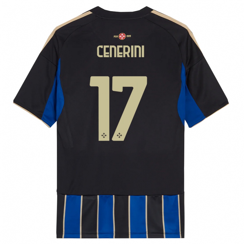 גברים Marco Cenerini #17 שחור כחול ג'רזי ביתית 2025/26 חולצה קצרה