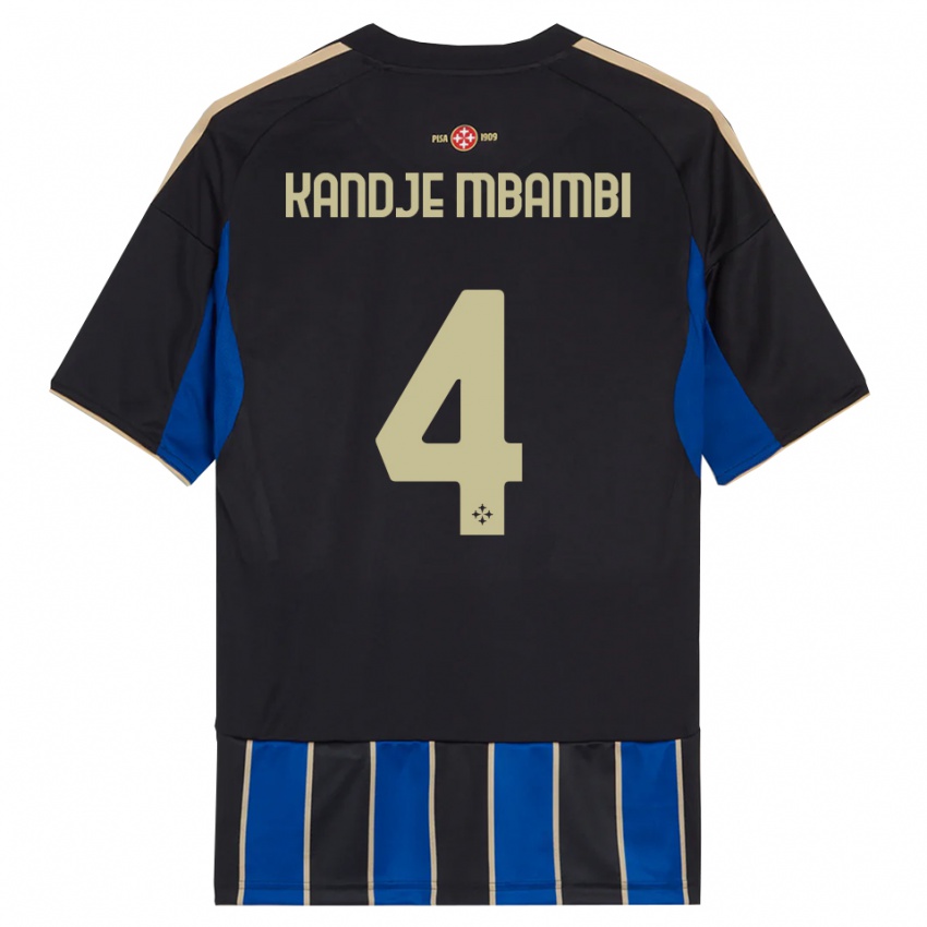גברים Jeremy Kandje Mbambi #4 שחור כחול ג'רזי ביתית 2025/26 חולצה קצרה
