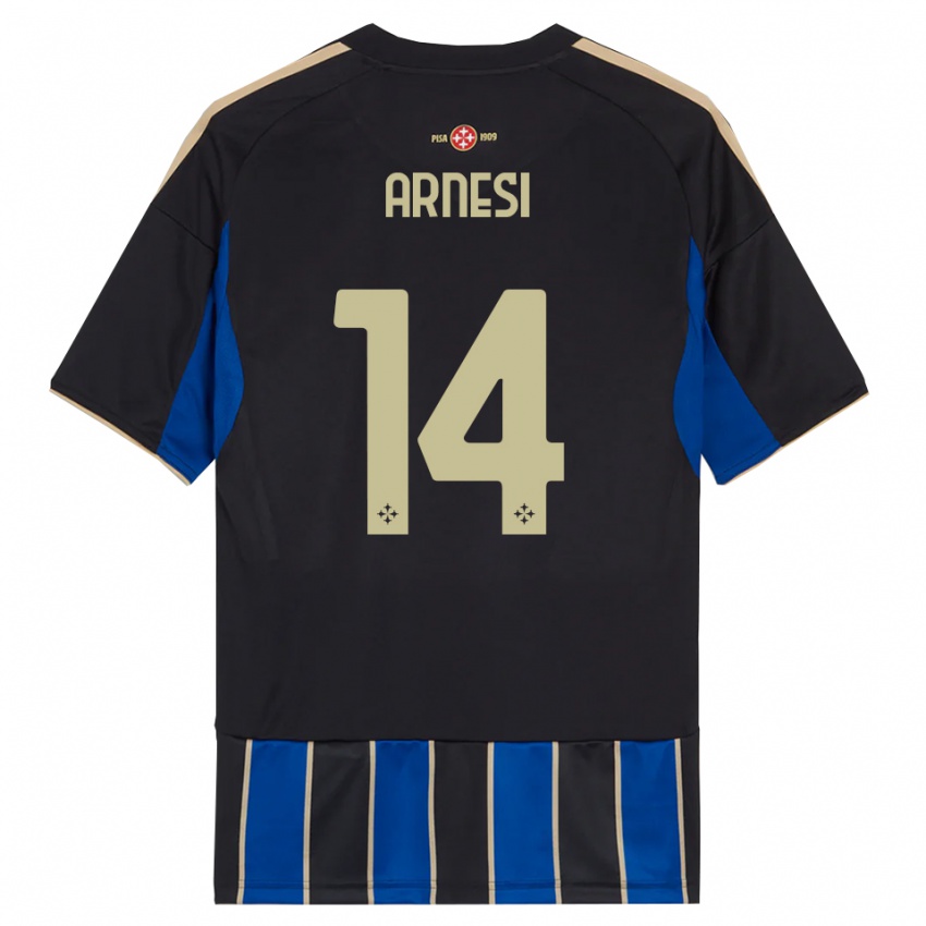 גברים Lorenzo Arnesi #14 שחור כחול ג'רזי ביתית 2025/26 חולצה קצרה