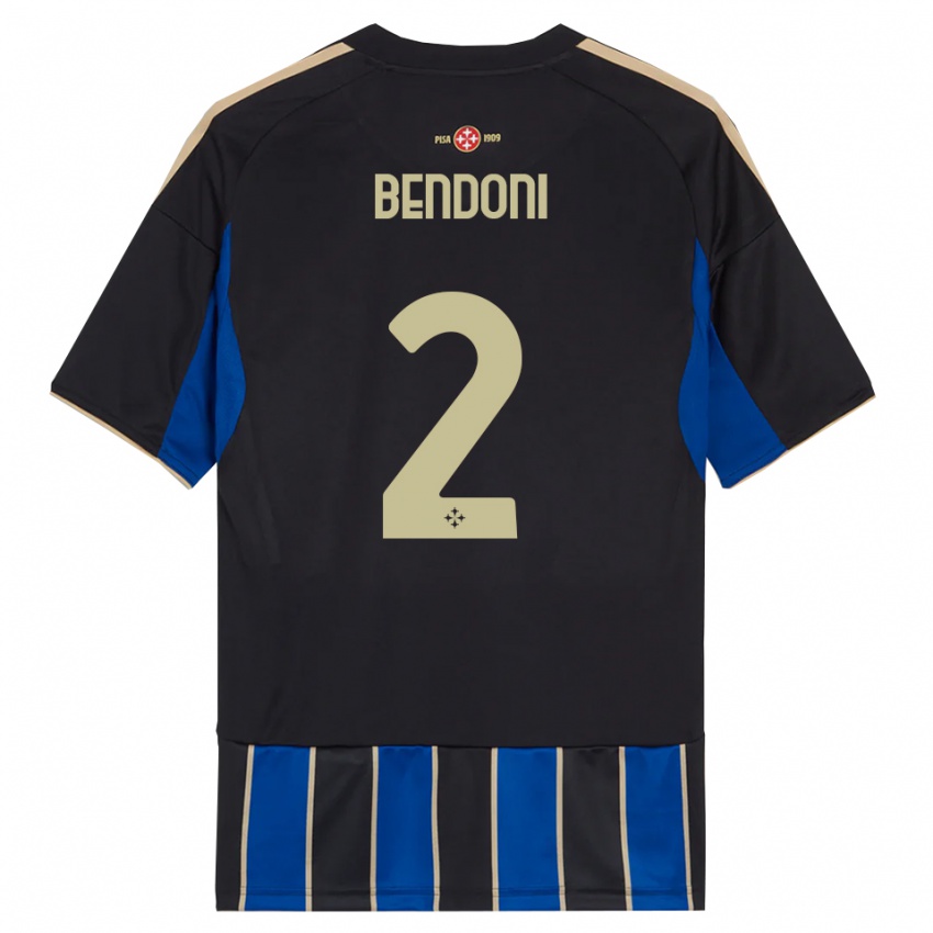 גברים Marco Bendoni #2 שחור כחול ג'רזי ביתית 2025/26 חולצה קצרה