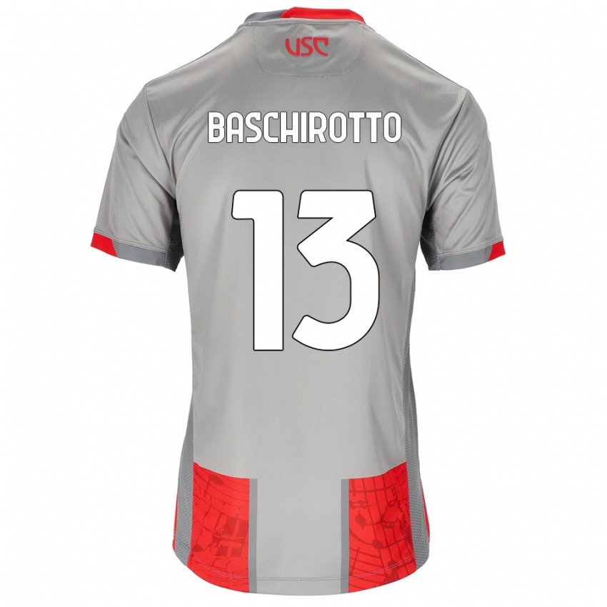 גברים Federico Baschirotto #13 אדום אפור ג'רזי ביתית 2025/26 חולצה קצרה