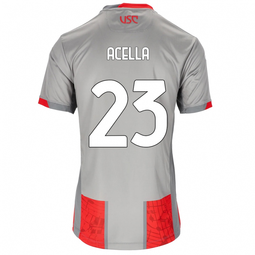 גברים Christian Acella #23 אדום אפור ג'רזי ביתית 2025/26 חולצה קצרה