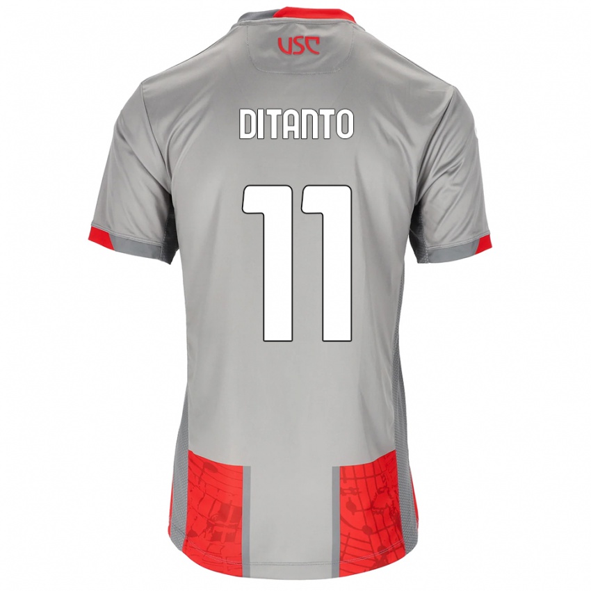 גברים Tiziano Ditanto #11 אדום אפור ג'רזי ביתית 2025/26 חולצה קצרה