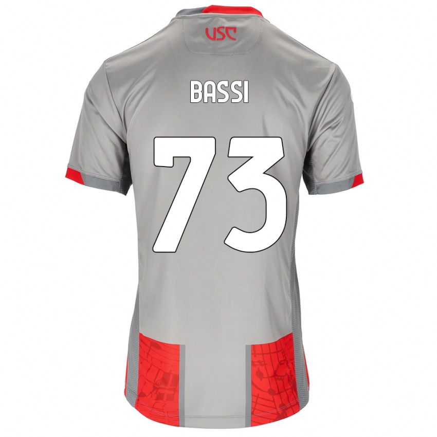 גברים Emanuele Bassi #73 אדום אפור ג'רזי ביתית 2025/26 חולצה קצרה