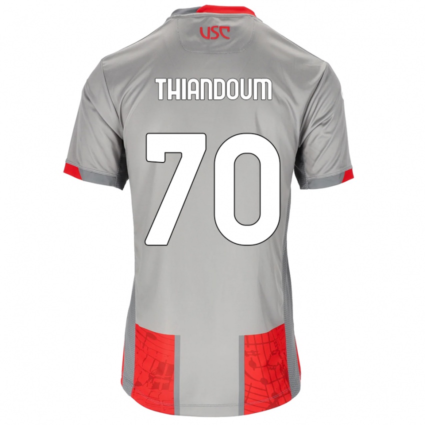 גברים Omar Thiandoum #70 אדום אפור ג'רזי ביתית 2025/26 חולצה קצרה