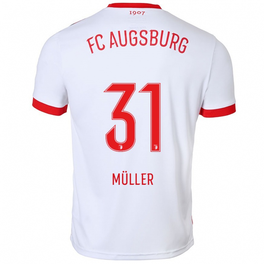 גברים Noah Müller #31 לבן אדום ג'רזי ביתית 2025/26 חולצה קצרה