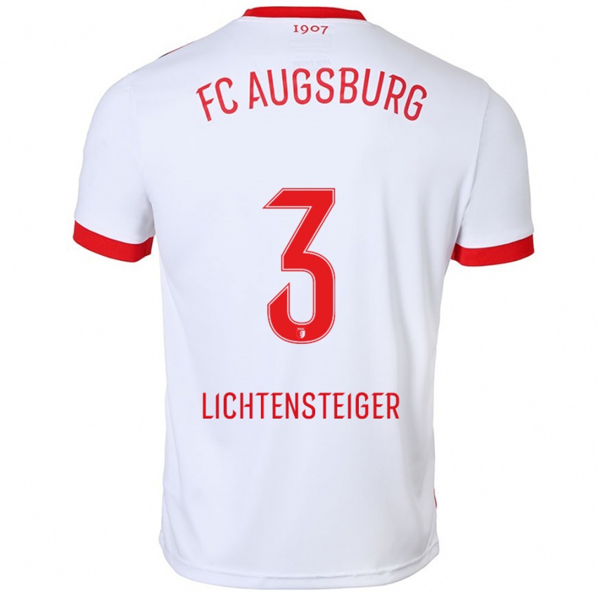 גברים דייוויד ליכטנשטייגר #3 לבן אדום ג'רזי ביתית 2025/26 חולצה קצרה
