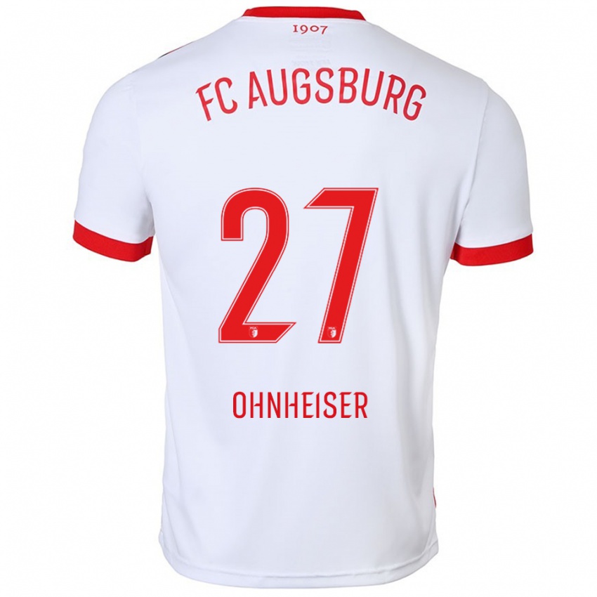 גברים Nico Ohnheiser #27 לבן אדום ג'רזי ביתית 2025/26 חולצה קצרה