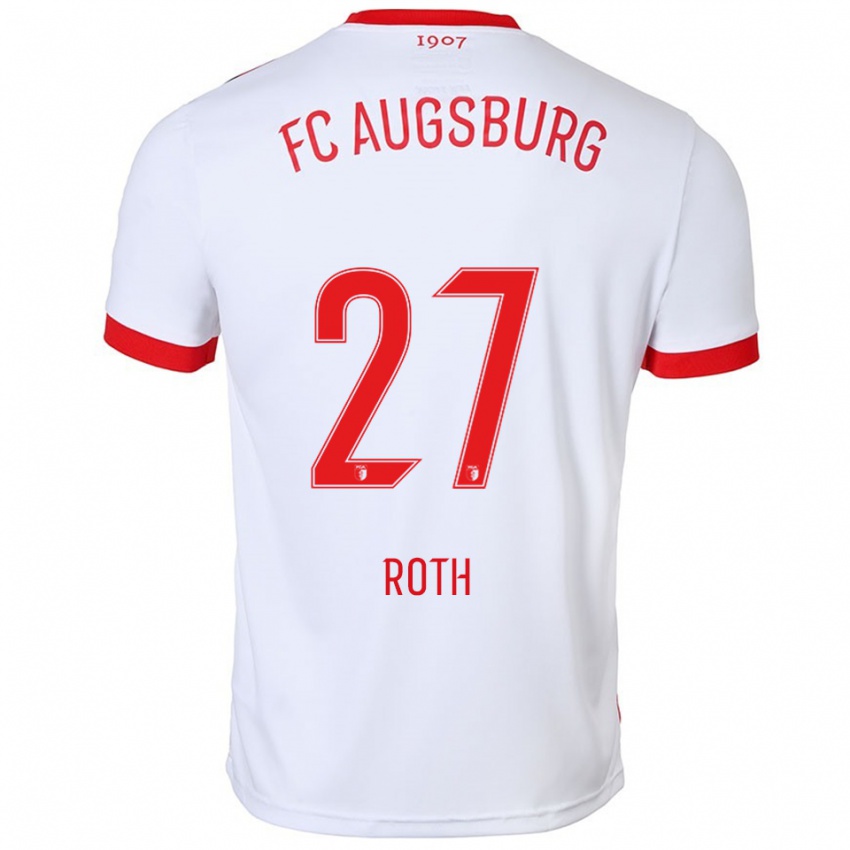 גברים Constantin Roth #27 לבן אדום ג'רזי ביתית 2025/26 חולצה קצרה