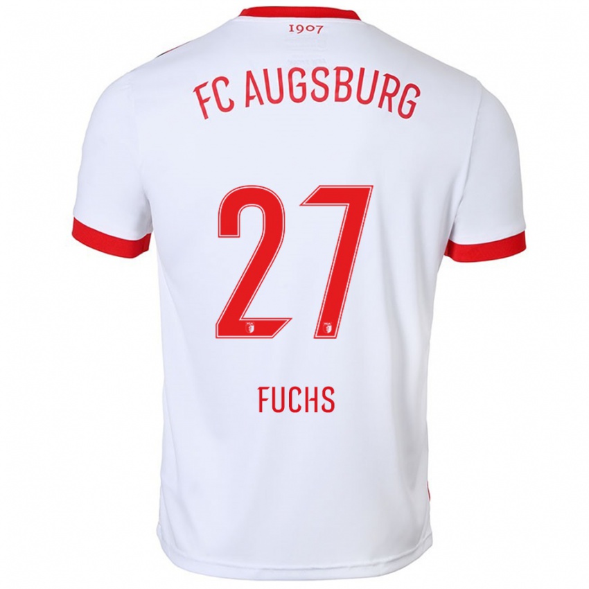 גברים Nina Fuchs #27 לבן אדום ג'רזי ביתית 2025/26 חולצה קצרה