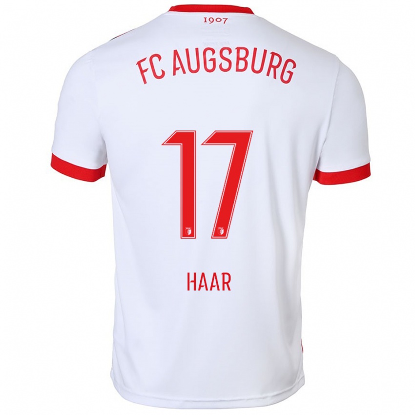 גברים David Haar #17 לבן אדום ג'רזי ביתית 2025/26 חולצה קצרה