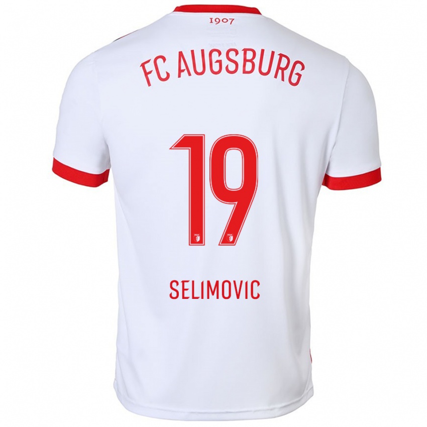 גברים Amar Selimovic #19 לבן אדום ג'רזי ביתית 2025/26 חולצה קצרה