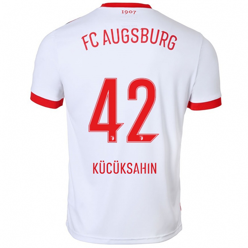 גברים Mahmut Kücüksahin #42 לבן אדום ג'רזי ביתית 2025/26 חולצה קצרה