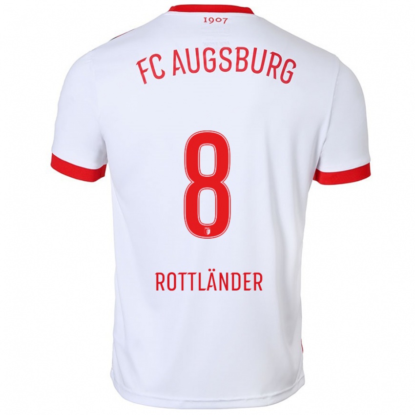 גברים Amelie Rottländer #8 לבן אדום ג'רזי ביתית 2025/26 חולצה קצרה