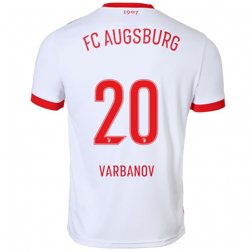 גברים Svetoslav Varbanov #20 לבן אדום ג'רזי ביתית 2025/26 חולצה קצרה