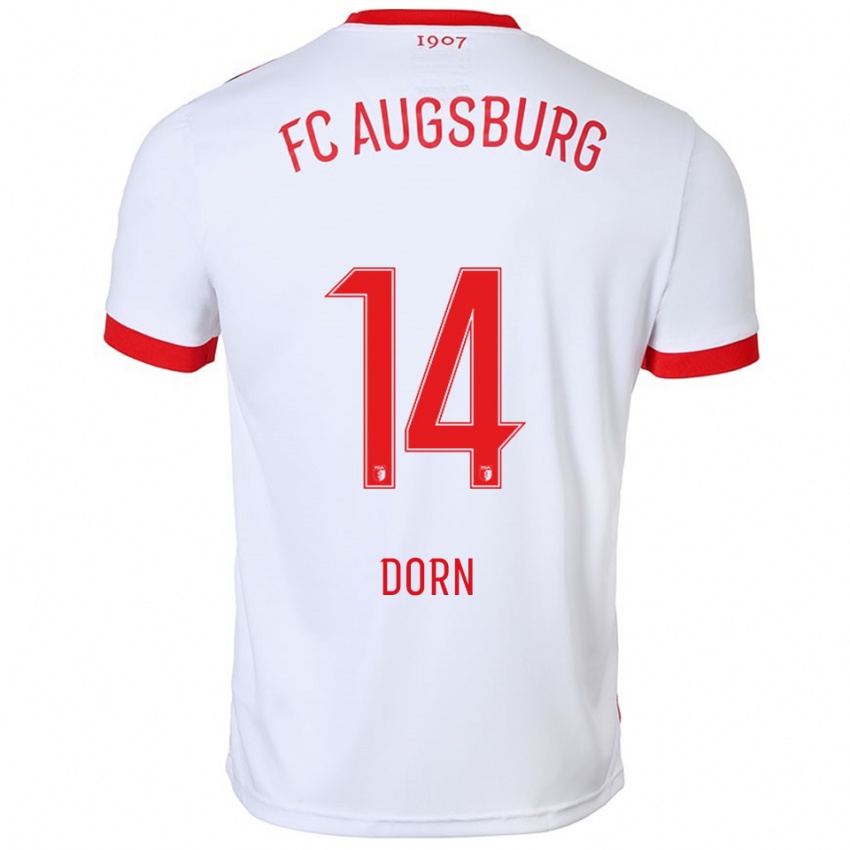 גברים Emily Dorn #14 לבן אדום ג'רזי ביתית 2025/26 חולצה קצרה