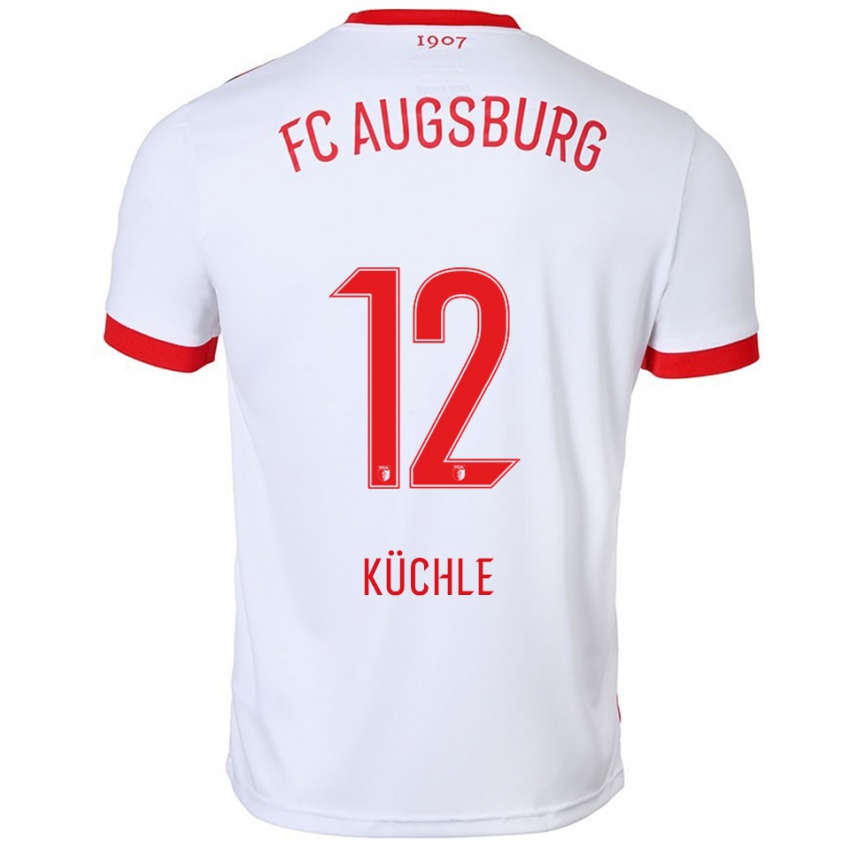 גברים Jana Küchle #12 לבן אדום ג'רזי ביתית 2025/26 חולצה קצרה