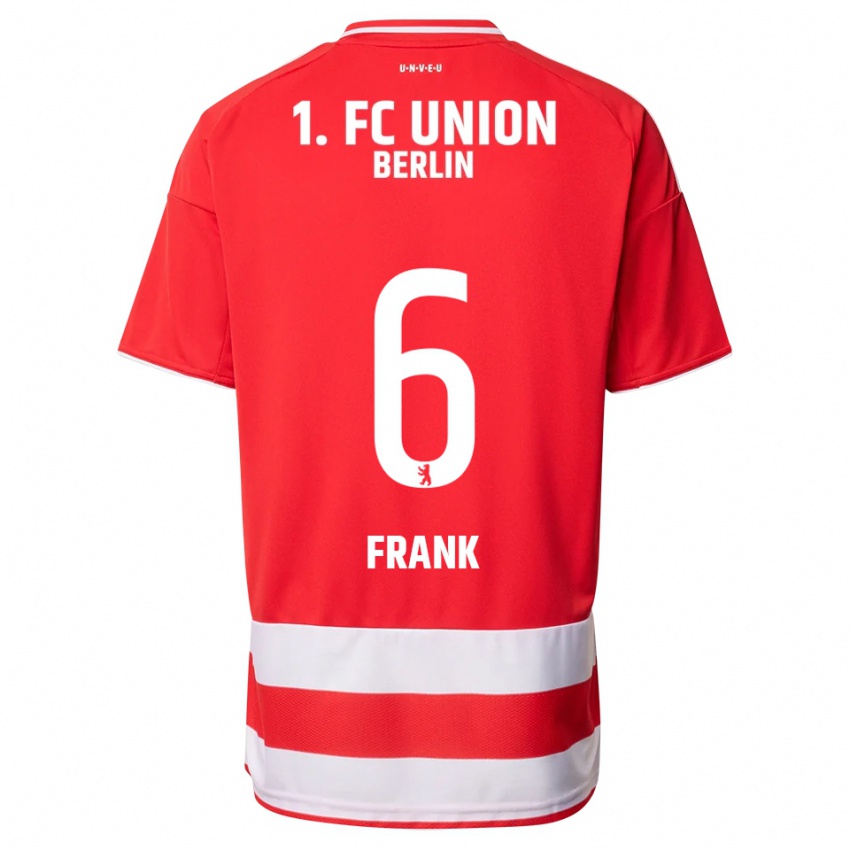 גברים Celine Frank #6 אדום לבן ג'רזי ביתית 2025/26 חולצה קצרה