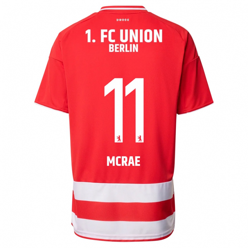 גברים Dylan Mcrae #11 אדום לבן ג'רזי ביתית 2025/26 חולצה קצרה