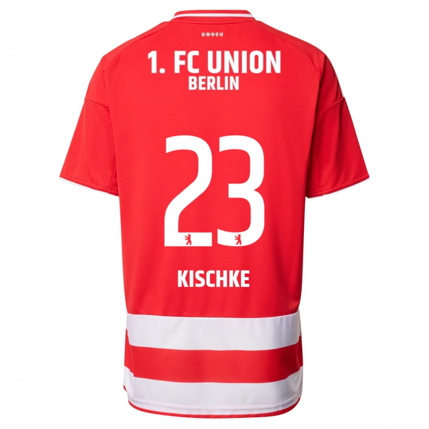 גברים Pepe Kischke #23 אדום לבן ג'רזי ביתית 2025/26 חולצה קצרה