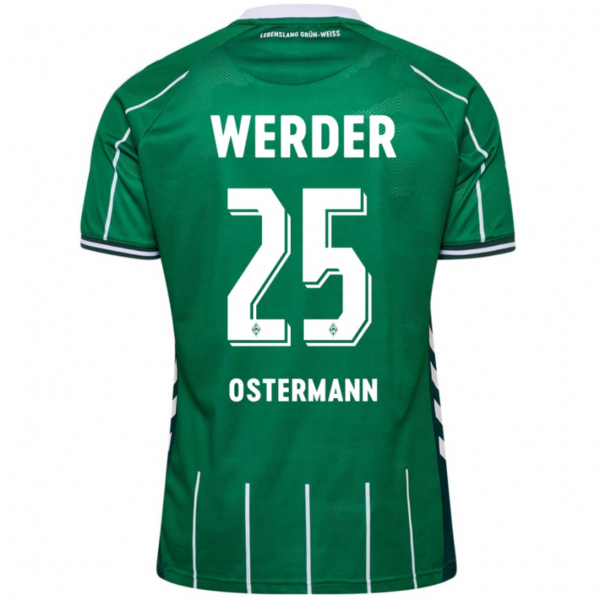 גברים Ben Ostermann #25 ירוק לבן ג'רזי ביתית 2025/26 חולצה קצרה