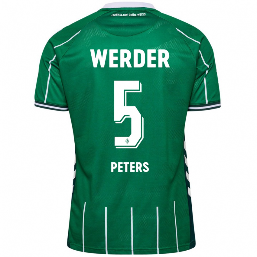 גברים ג'ושוע פיטרס #5 ירוק לבן ג'רזי ביתית 2025/26 חולצה קצרה