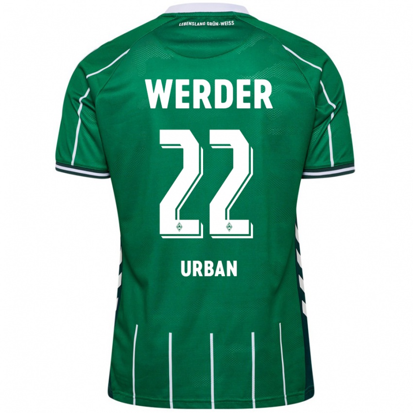 גברים לינוס אורבן #22 ירוק לבן ג'רזי ביתית 2025/26 חולצה קצרה