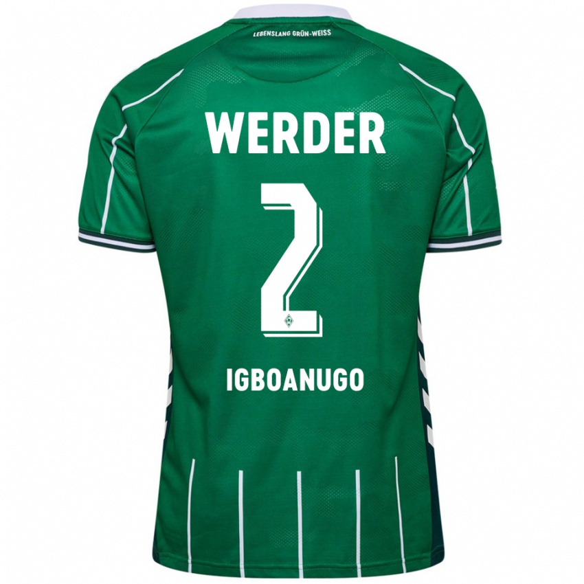 גברים דיוויד אמלצ'וקוו איגבואנוגו #2 ירוק לבן ג'רזי ביתית 2025/26 חולצה קצרה