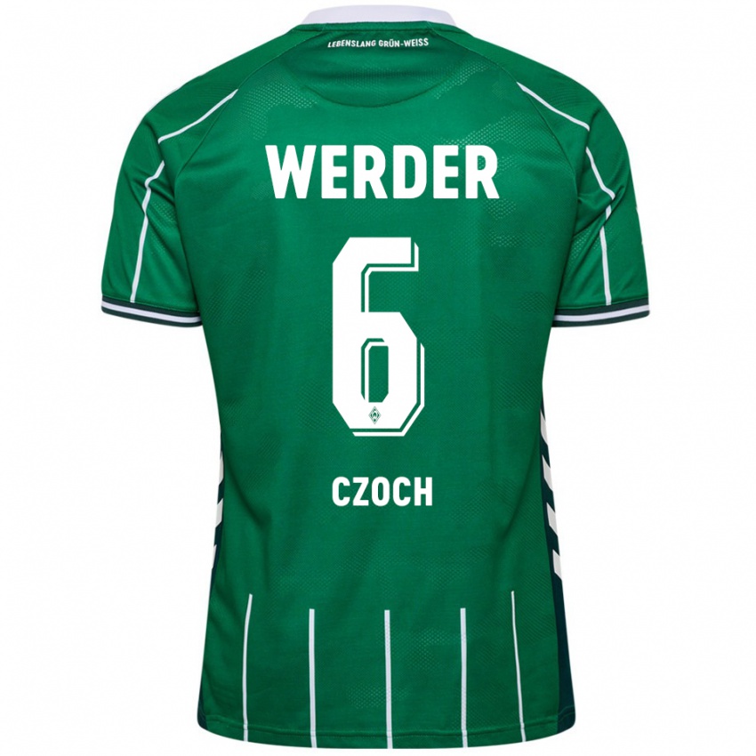 גברים מייק צ'וך #6 ירוק לבן ג'רזי ביתית 2025/26 חולצה קצרה