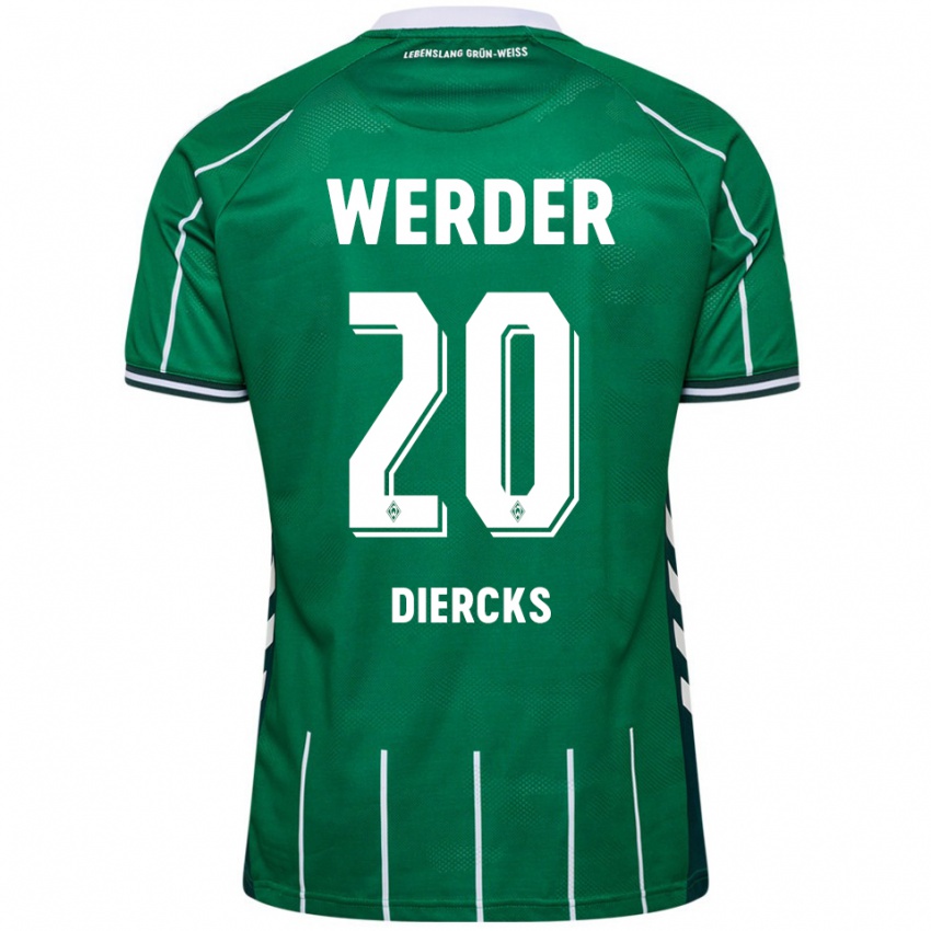 גברים לואיס דיירקס #20 ירוק לבן ג'רזי ביתית 2025/26 חולצה קצרה