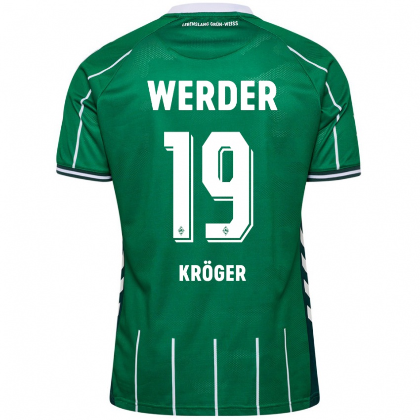גברים Moritz Kröger #19 ירוק לבן ג'רזי ביתית 2025/26 חולצה קצרה