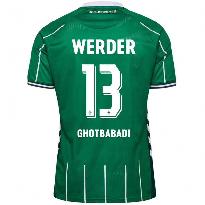 גברים Reza Ghotbabadi #13 ירוק לבן ג'רזי ביתית 2025/26 חולצה קצרה